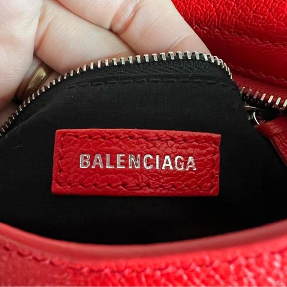 Balenciaga City Classic Metallic Edge Bag Leather Mini Red SHW - Picture 16 of 16